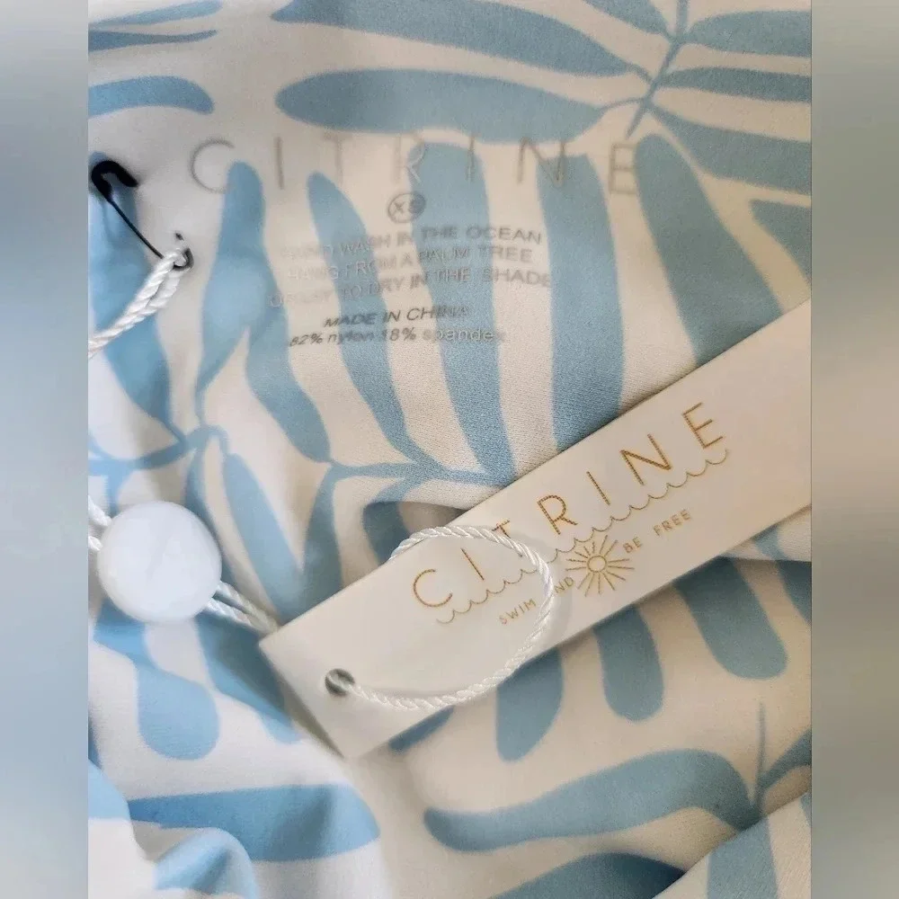 NWT || CITRINE || Laurel one piece blue fern